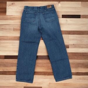 Nautica Men's Relaxed Fit Denim Jeans Label Size 38x34 Dark Blue 100% Cotton